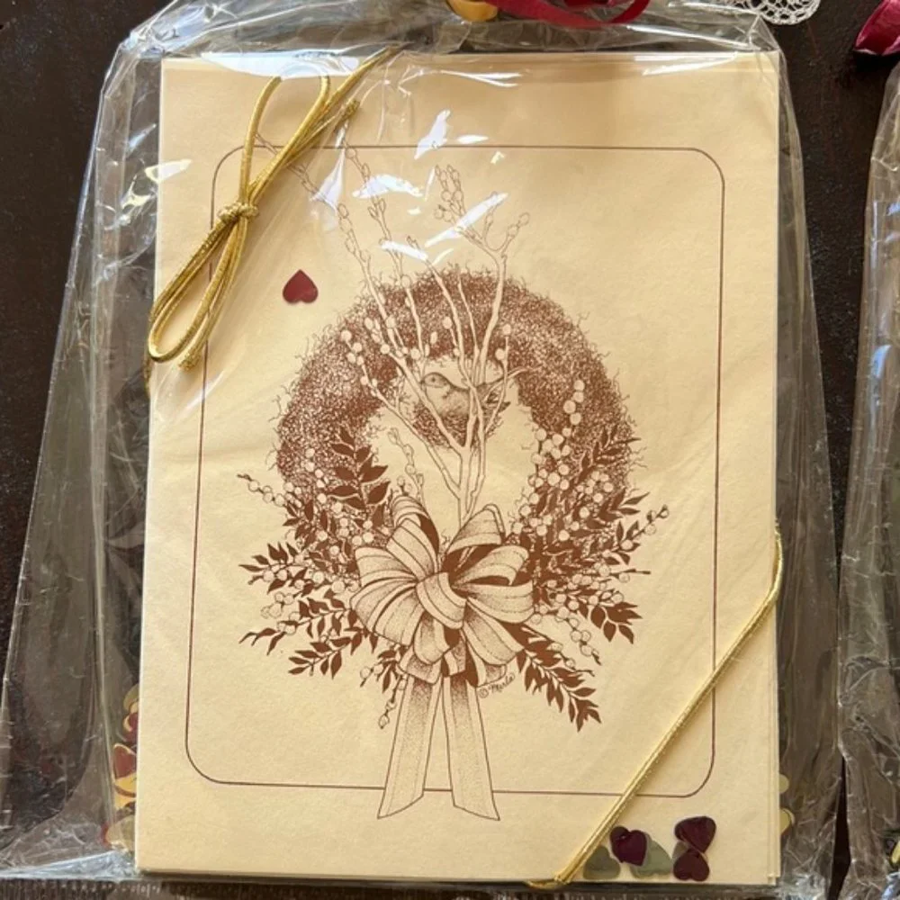 Wreath with Nested Bird Blank Card Set (3 packages)